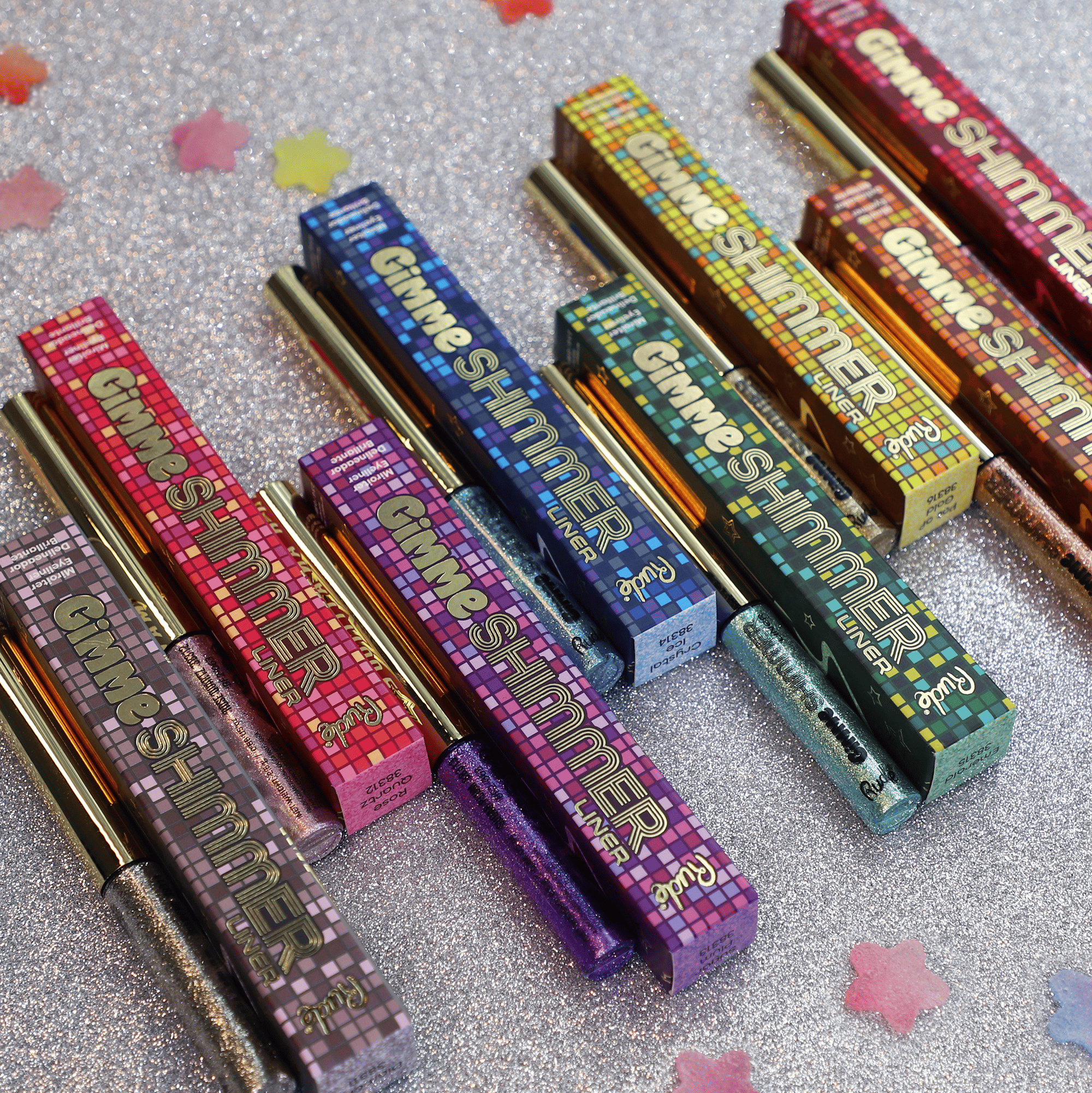 Delineador com glitter  